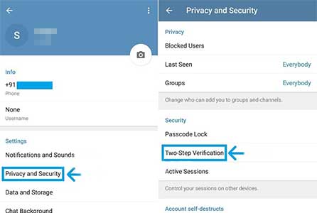 بررسی علت بیرون پریدن از تلگرام با مشاهده two steps verification